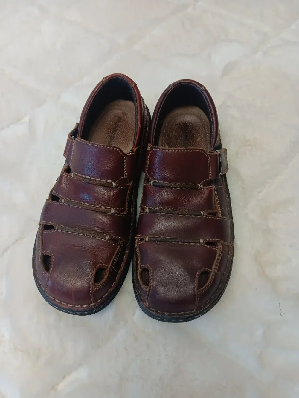 Nunn Bush Leather Fisherman Sandals Size 6